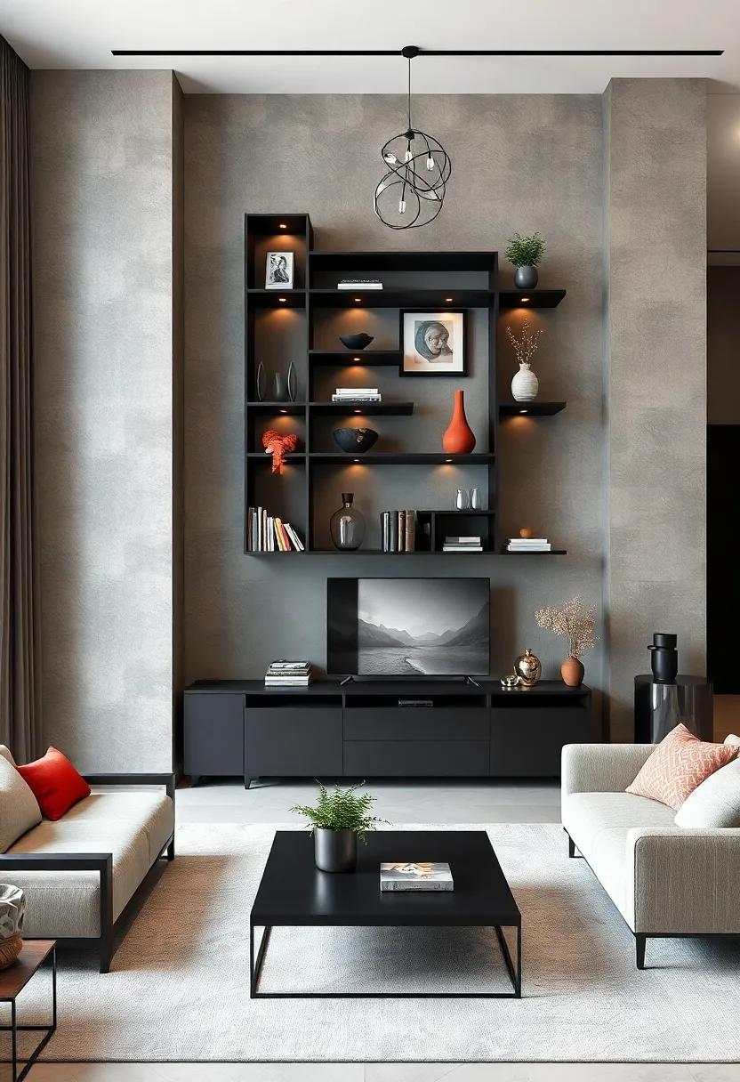 Artful Asymmetry: Embrace shelves with unique, ⁣asymmetrical designs that serve⁢ as both storage and striking art pieces to grace your walls