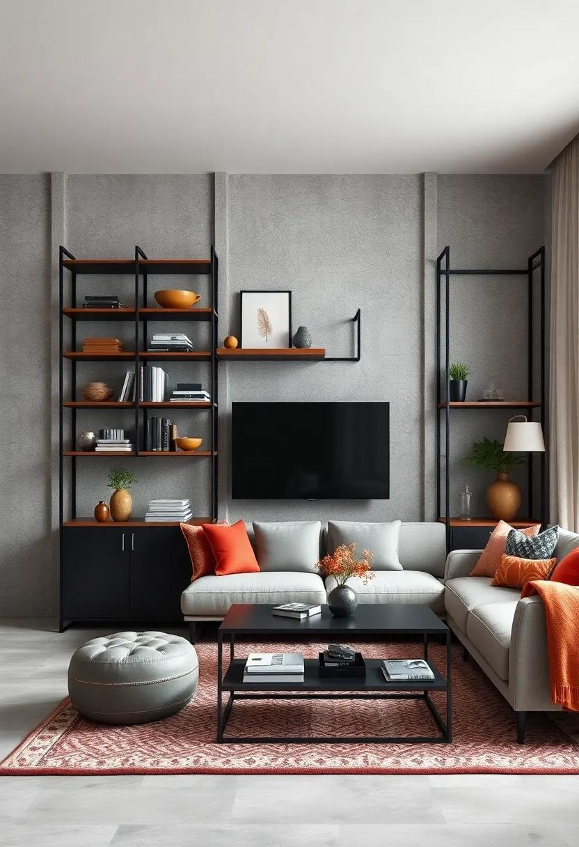 Industrial Edge: Explore robust metal and ‍wood‍ combinations that bring an industrial​ flair to your living ‌room while ​providing ample ‍storage space