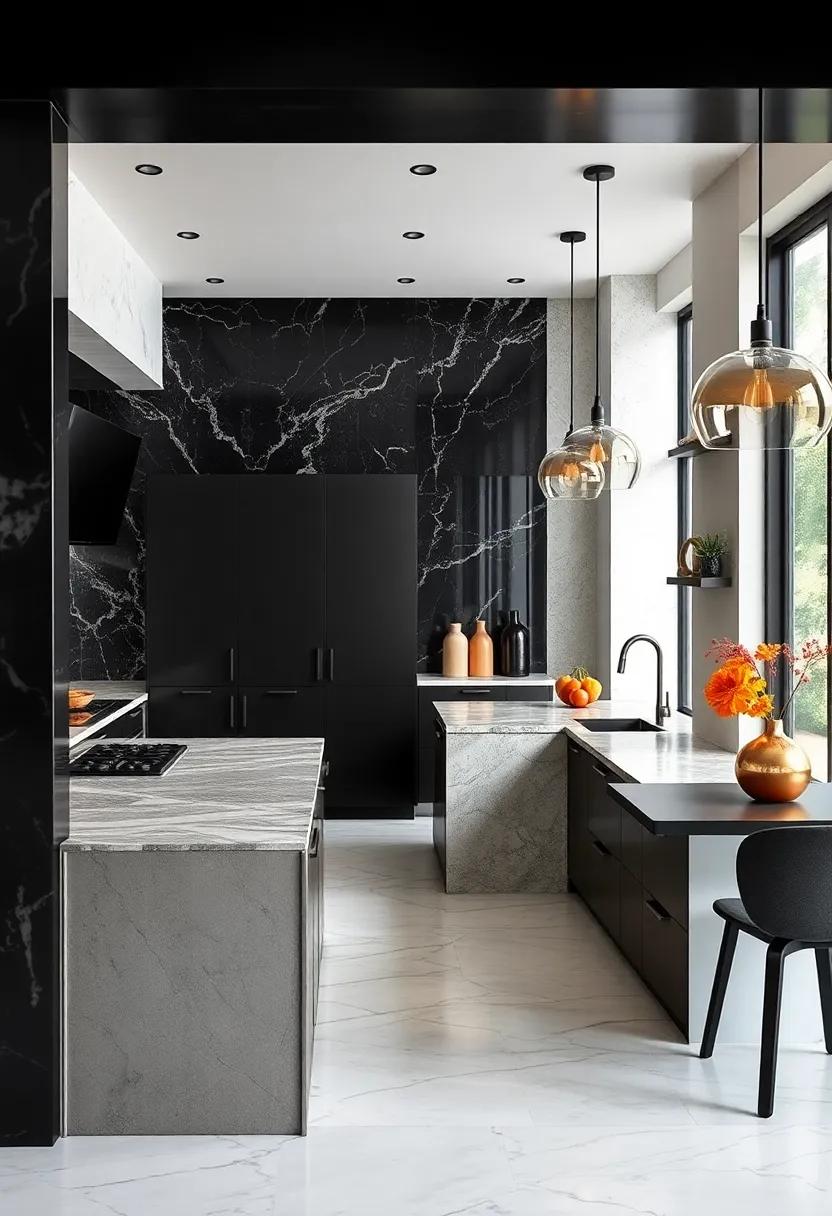 Bold ⁢Accents: Learn how colorful‍ décor pieces can pop ​against a sophisticated black and⁤ marble​ backdrop, adding personality‌ to your⁢ kitchen