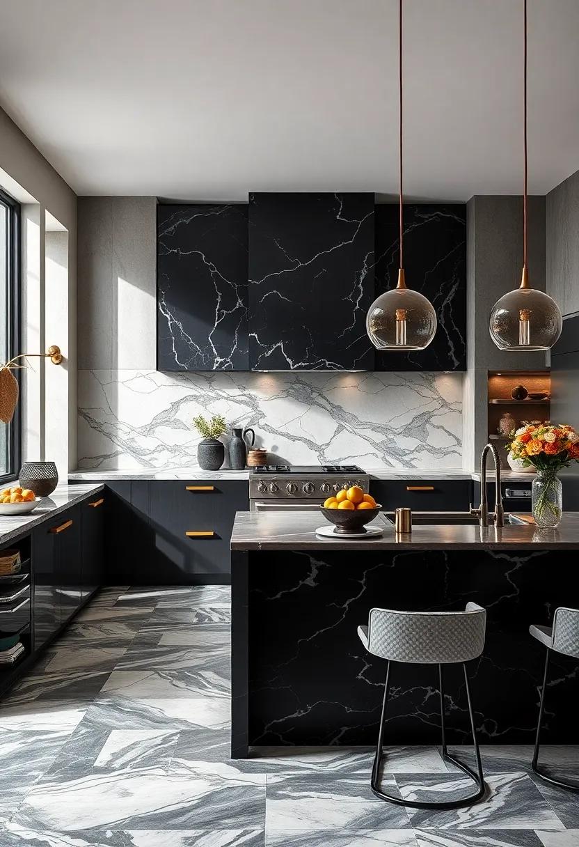 Dual-Tone‍ Dreams: ⁢Discover kitchens that successfully ⁤utilize dual-toned black and marble palettes to create ‌visual​ boundaries and functional​ zones