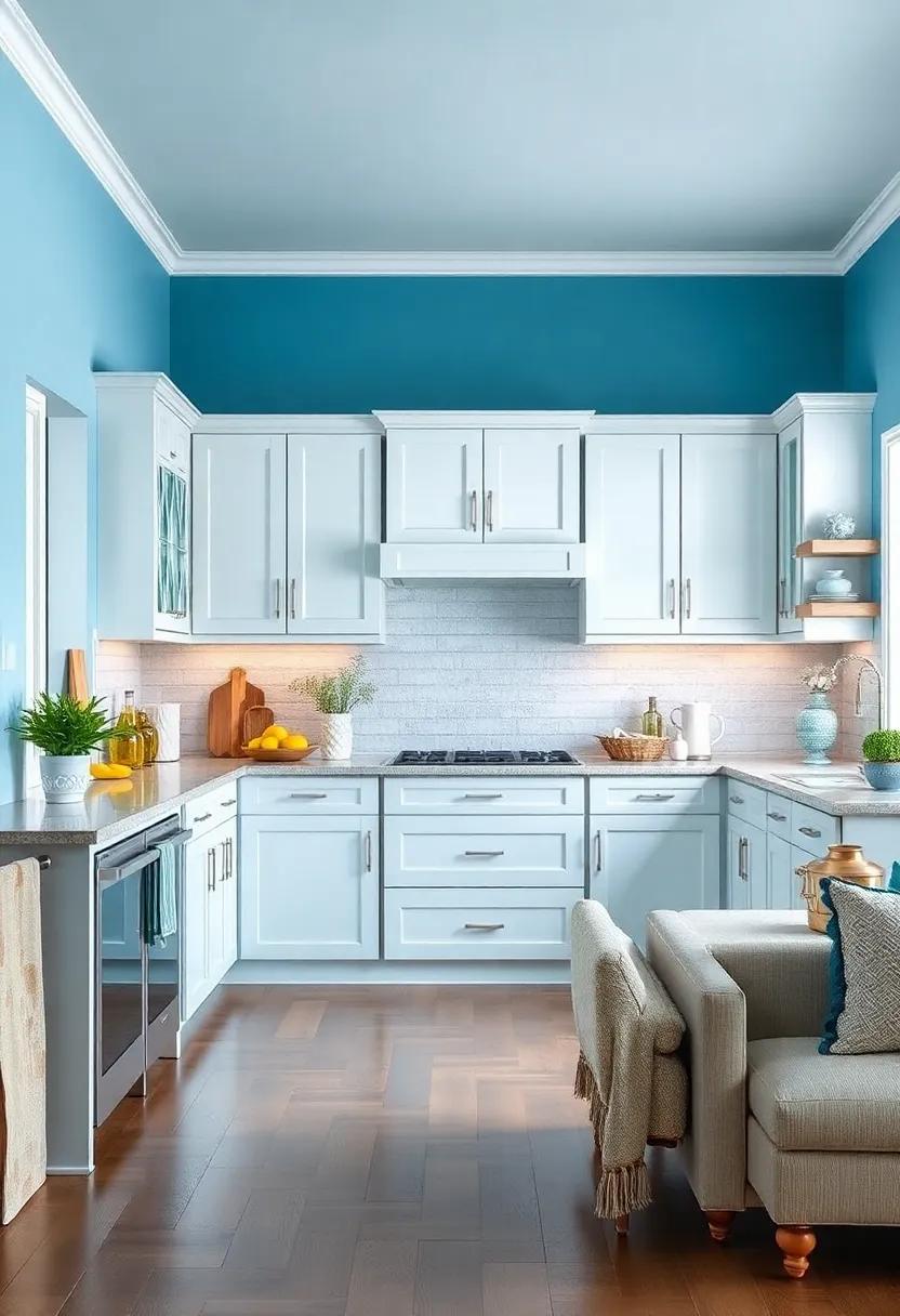 Embrace Coastal Charm: Pair soft ​sky-blue walls with crisp white ⁢cabinets ⁤to evoke ⁢a breezy beach house atmosphere