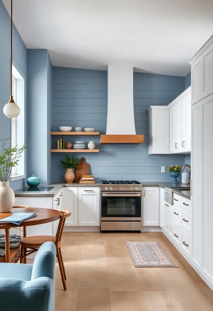 Textured Inspiration: Incorporate shiplap painted in a soft blue⁤ alongside ⁢smooth white ‌cabinets⁣ for ‍a ‍trendy, ‍layered look
