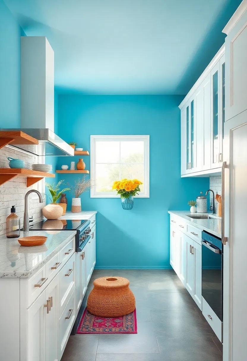 Minimalist ⁣Approach: ‌Create a minimalist kitchen with ⁣pale blue walls, simple white cabinets,⁤ and clean⁢ lines for a sleek ⁢modern look