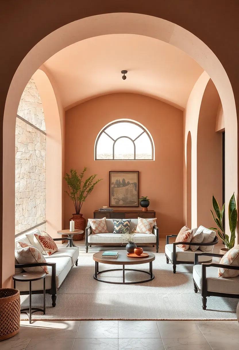 Classic Archways: Frame​ entryways ‍or windows with clay-toned paint, mimicking ‍traditional‌ mediterranean architecture‍ and adding character to the space