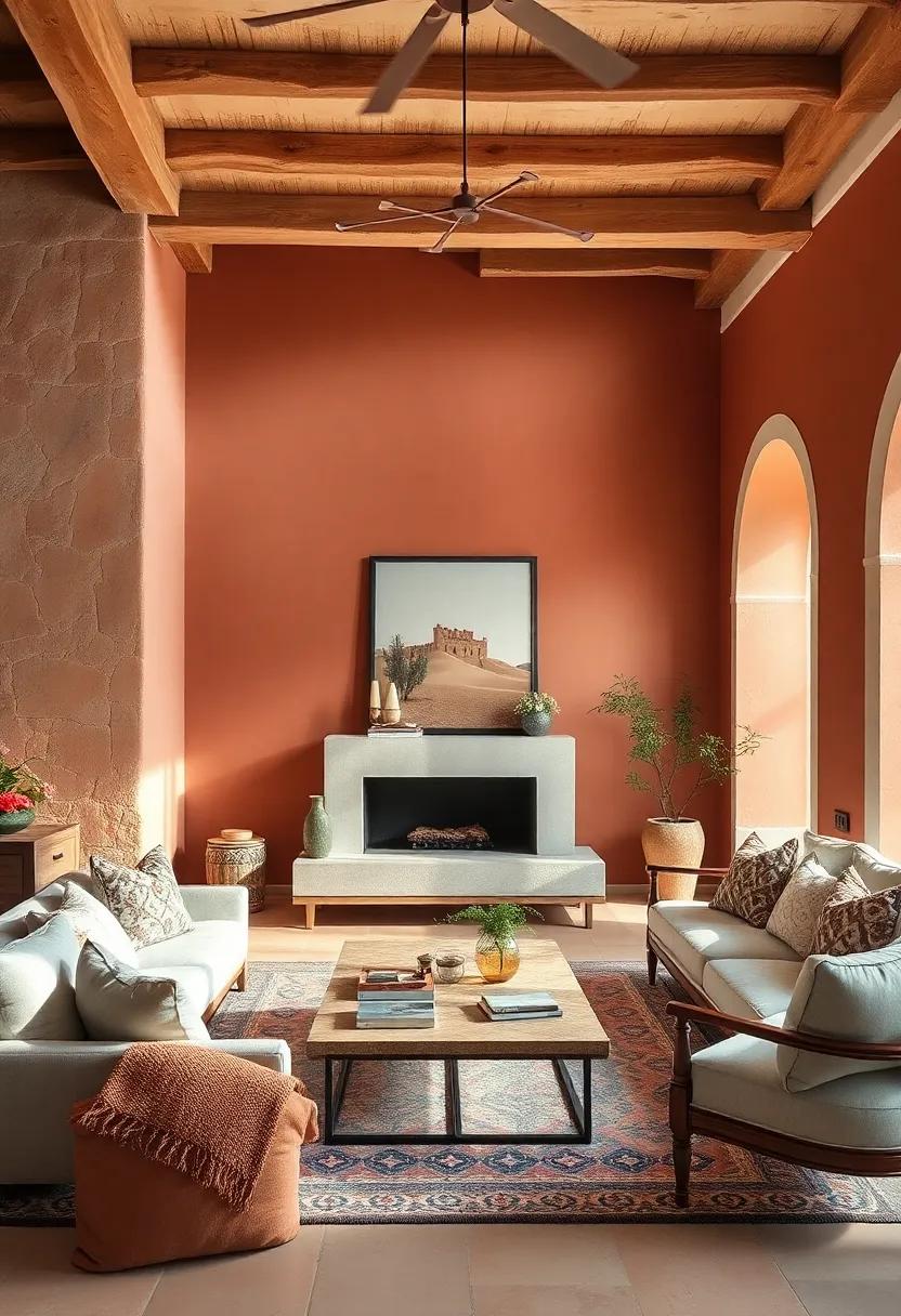Embrace ⁢Earthy Elegance: Use a soft terracotta ⁤shade combined with white trim to ​create a harmonious yet sophisticated space that ‌echoes ‌sun-drenched Mediterranean villas
