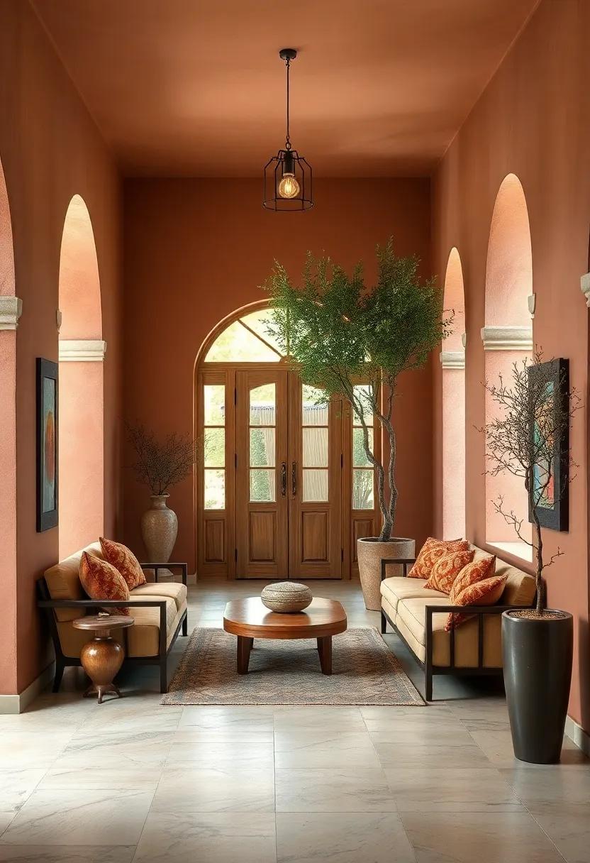 Inviting Entryways: Paint the foyer in rich ⁣clay tones and add potted olive trees ​for a warm ‌welcome that sets a Mediterranean theme from the moment guests arrive