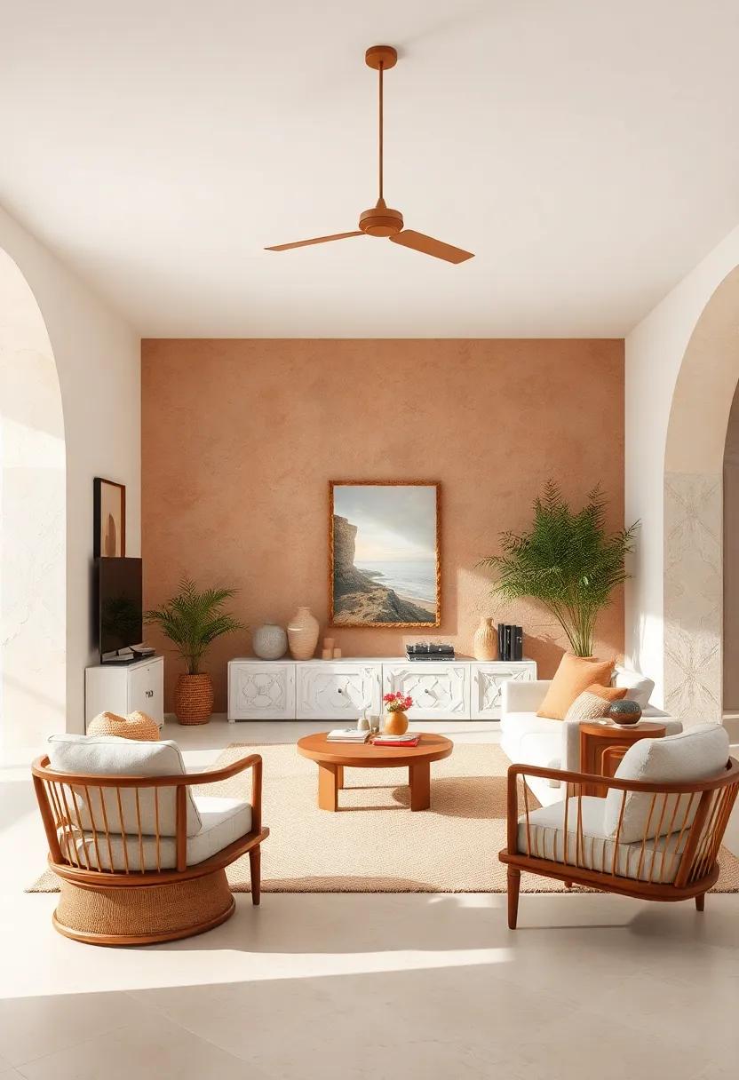 Neutral Balance: Combine clay-toned walls with soft⁣ whites and creams​ to⁤ cultivate a balanced and airy​ feel, reminiscent of ‌sunlit Mediterranean beaches