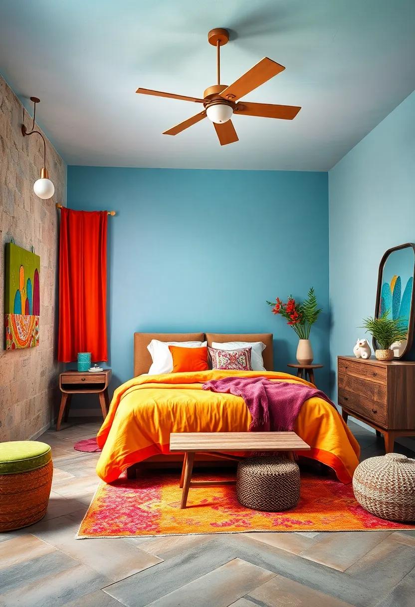 Artistic Artisan: Highlight handcrafted‌ textiles and unique crafts with vibrant and eclectic colors, showcasing the beauty of artisanal creations