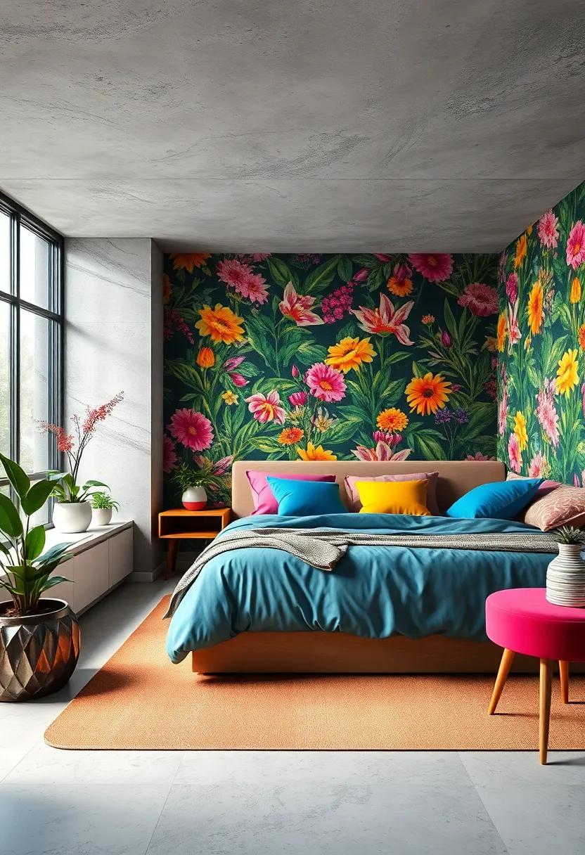 Botanical Wonderland:⁢ Incorporate⁣ floral wallpapers and plant motifs paired with bright colors to ‌create a joyful space⁤ bursting with life and freshness
