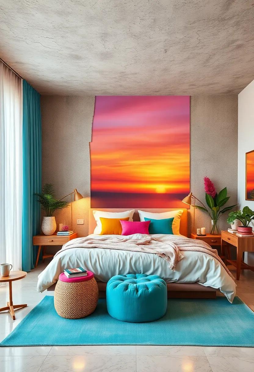 Tropical Sunset: Capture the beauty of a vibrant sunset ⁢with warm oranges, pinks, and yellows that create an uplifting and inspiring ambiance