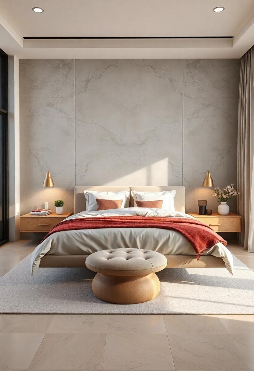Subtle Sophistication: Enjoy understated elegance ⁣in a bedroom‍ with ‌soft-toned floating nightstands, minimal decor,‌ and plush ​bedding that radiates a sense of effortless ‍refinement