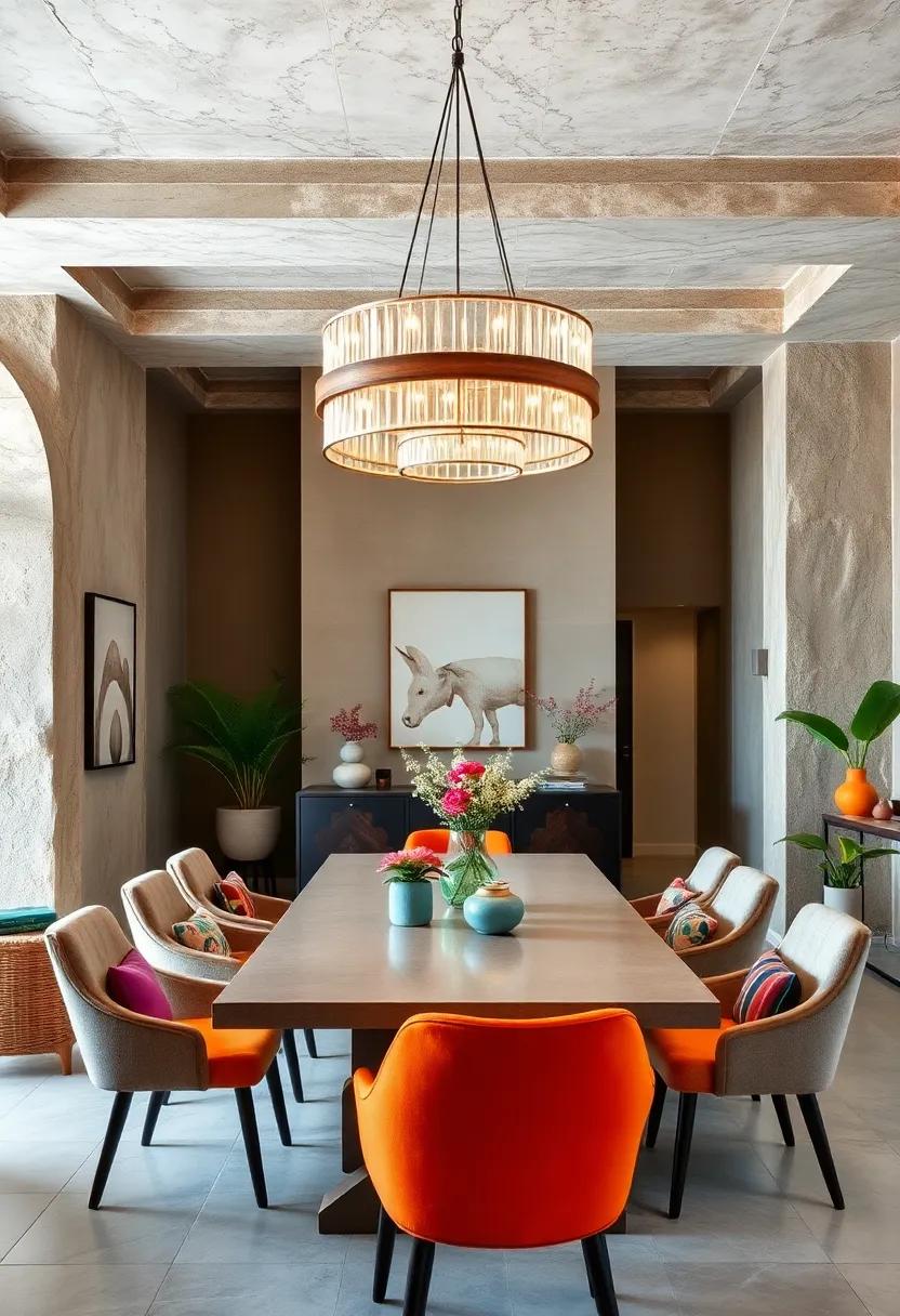 statement ⁢Lighting Fixtures: A unique chandelier or oversized pendant can ⁤serve as a ⁣stunning centerpiece that draws the eye upward