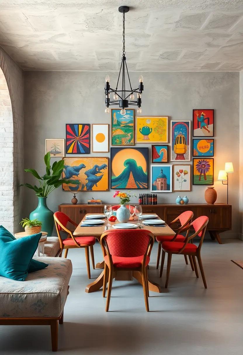 Gallery Wall ⁣Art: Curate a collection of colorful ⁢artwork ⁣and photographs that ⁤reflect your personality and travel experiences