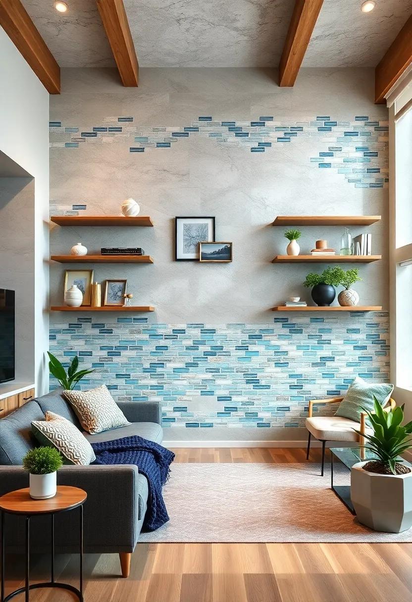 Tiled Shelf Backdrops: Add a decorative touch⁢ by using colorful​ tiles as a backdrop for your ⁢shelves, ‌providing ‍a ⁣stunning⁢ contrast