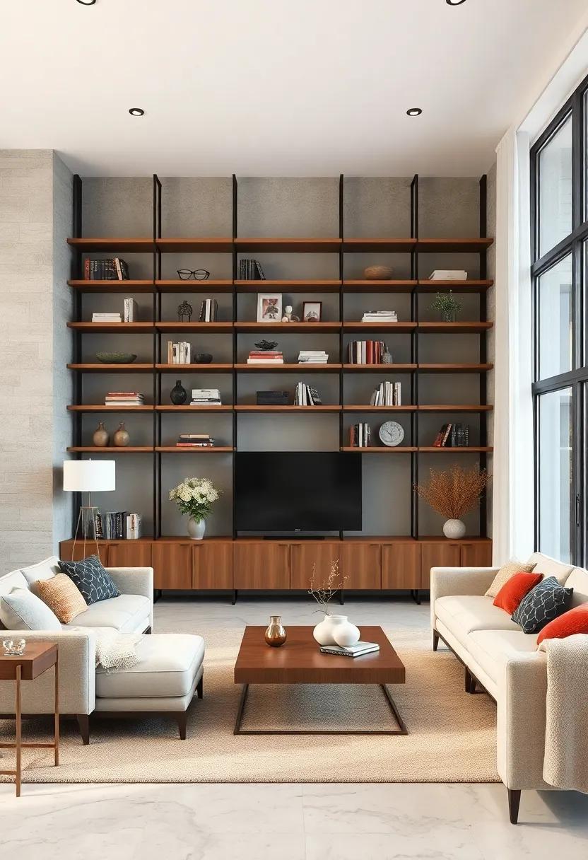 Open-Concept Shelf Room​ Divider: Use shelving as a ⁤room divider that‌ maintains ⁤an open ⁢feel​ while creating distinct areas within⁤ your ⁤living space