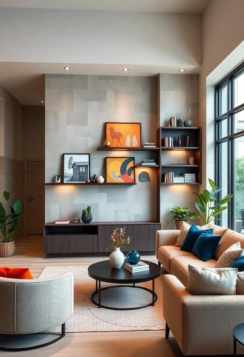 Artistic Corner Shelves: Transform corners into display spaces with custom corner shelves that showcase artwork or your favorite reads