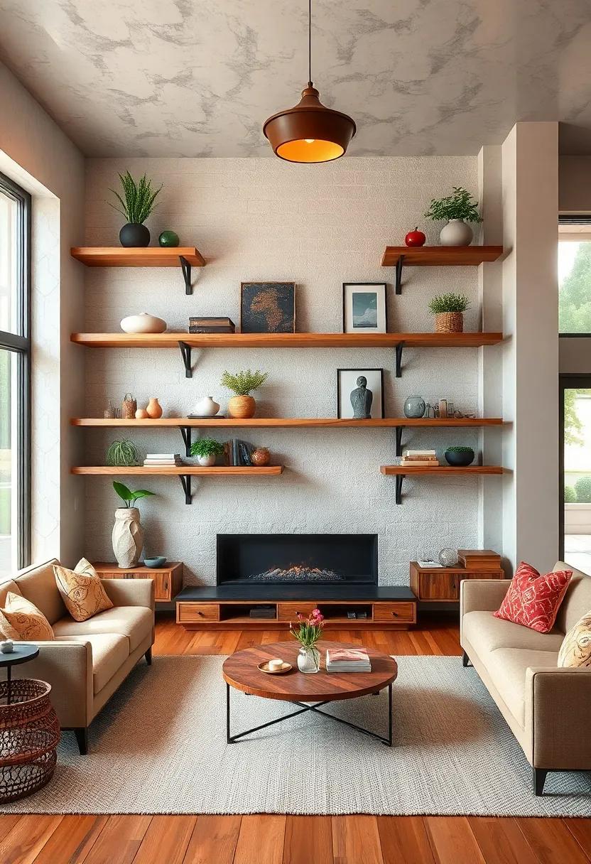 Multi-Layered Wall shelf: Design a shelf system with ‍varying depths to create ​dimension⁢ and showcase items of different sizes