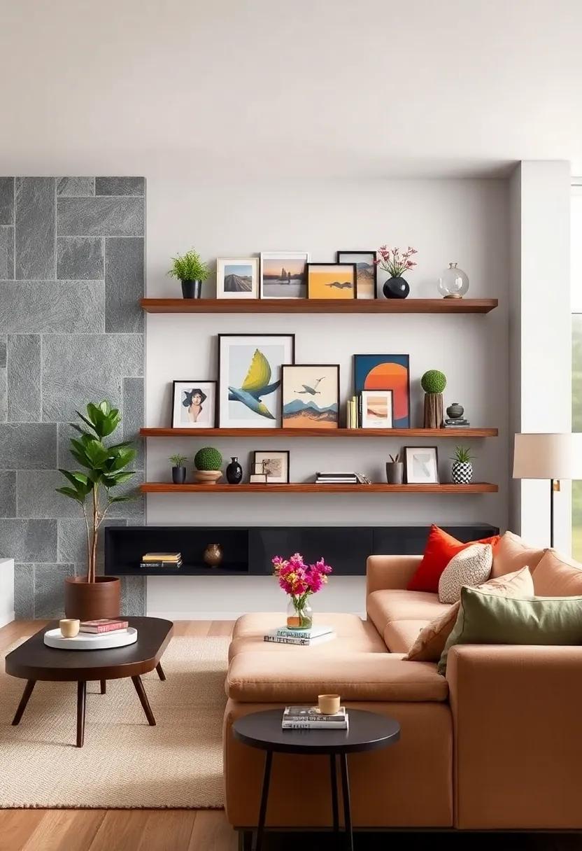 Custom Art Shelf: Install a ‍shelf ⁢that⁢ doubles‍ as a gallery, allowing you to⁢ display your​ art collection ‍while optimizing wall space