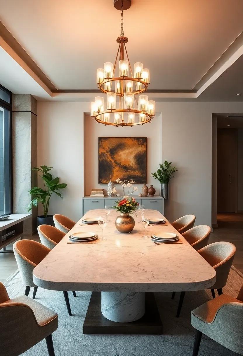 Statement ⁤Lighting: Elevate your dining table by positioning⁤ an eye-catching chandelier or pendant light above it, adding⁤ drama and ambiance to mealtime