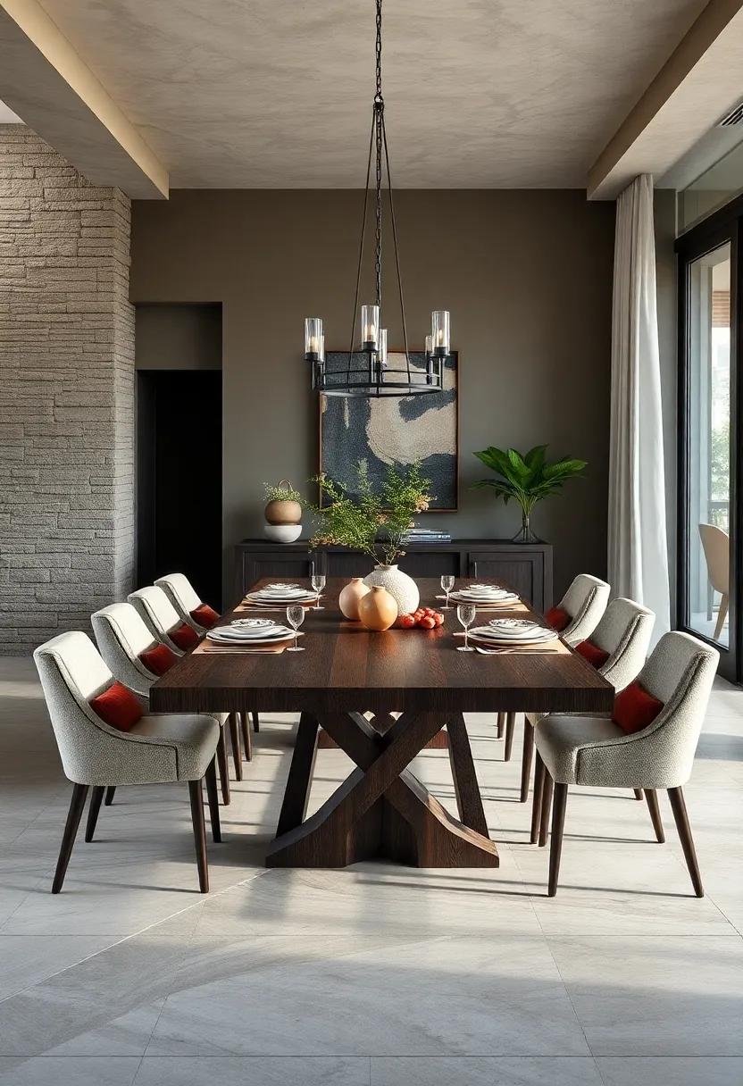 Dark and Dramatic: Choose a dark-stained wooden table for a bold ‍statement that contrasts beautifully against ⁢lighter decor elements