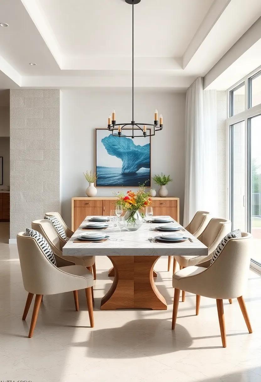 Coastal Inspiration: A table with light, beachy finishes and a relaxed design can evoke coastal vibes, promoting⁣ a laid-back dining atmosphere