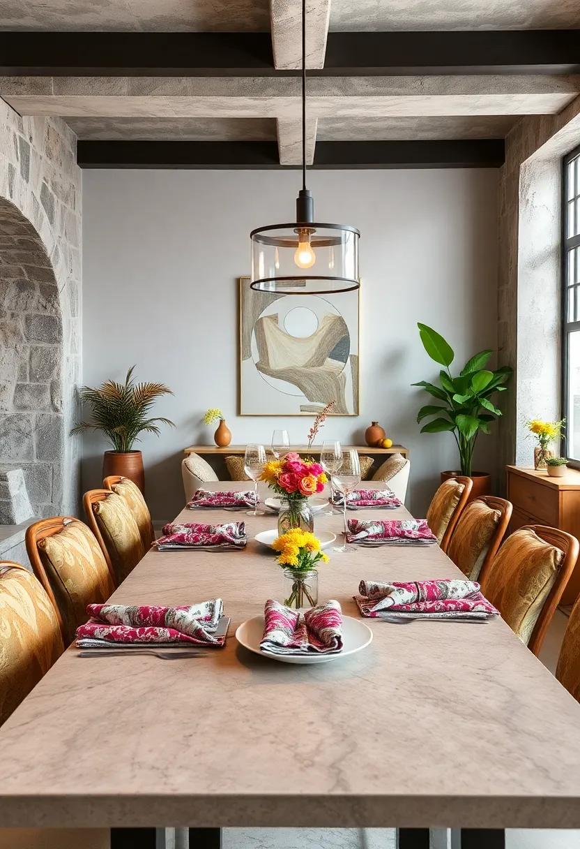 Eclectic⁢ Dining:​ Combine mismatched fabric ⁤napkins for ‌a lively⁤ and ​inviting dining table setting