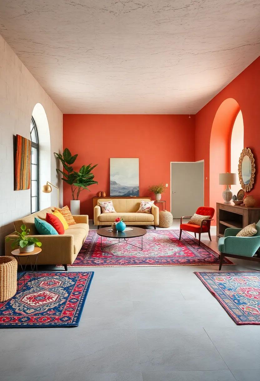 Eclectic Rugs: Layer colorful rugs with diverse patterns to create‌ warmth and interest underfoot, blending comfort with style
