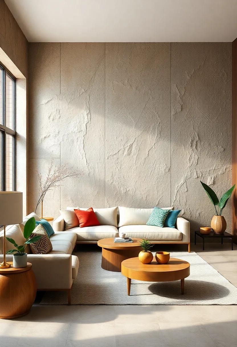 Artistic ‌Murals: Transform ⁤a blank wall with textured murals ⁤or ​wallpaper ⁤that serves as a focal point for the room