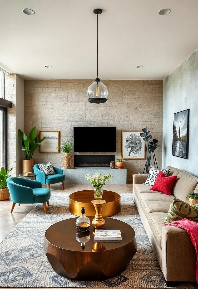 metallic Touches: Experiment with metallic finishes, including ​brushed brass and polished copper, to create visual interest