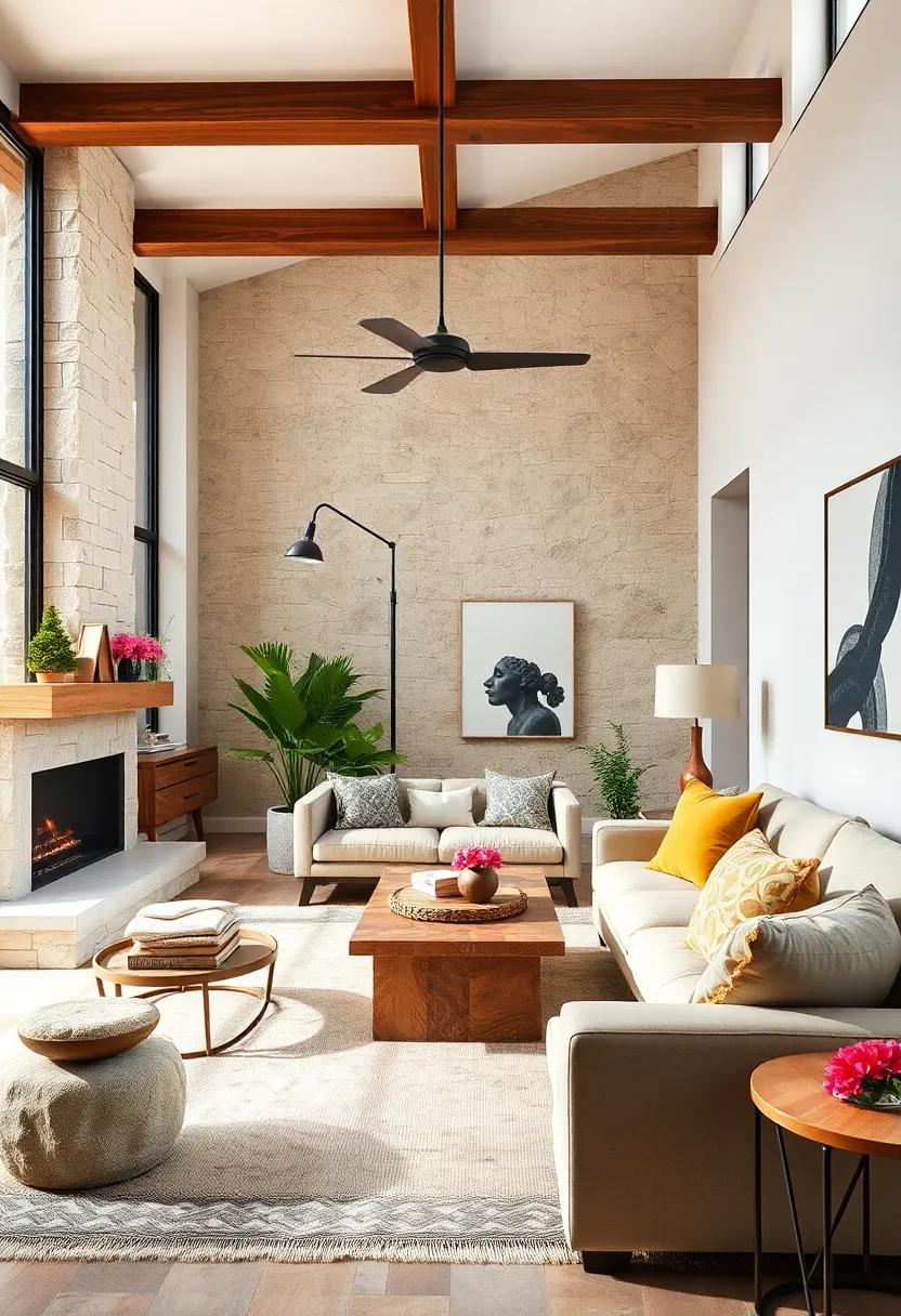 Stone ⁣Accents: ⁤Incorporate natural ⁢stone features like ⁢tabletops‍ and wall ‌art that provide a grounding quality