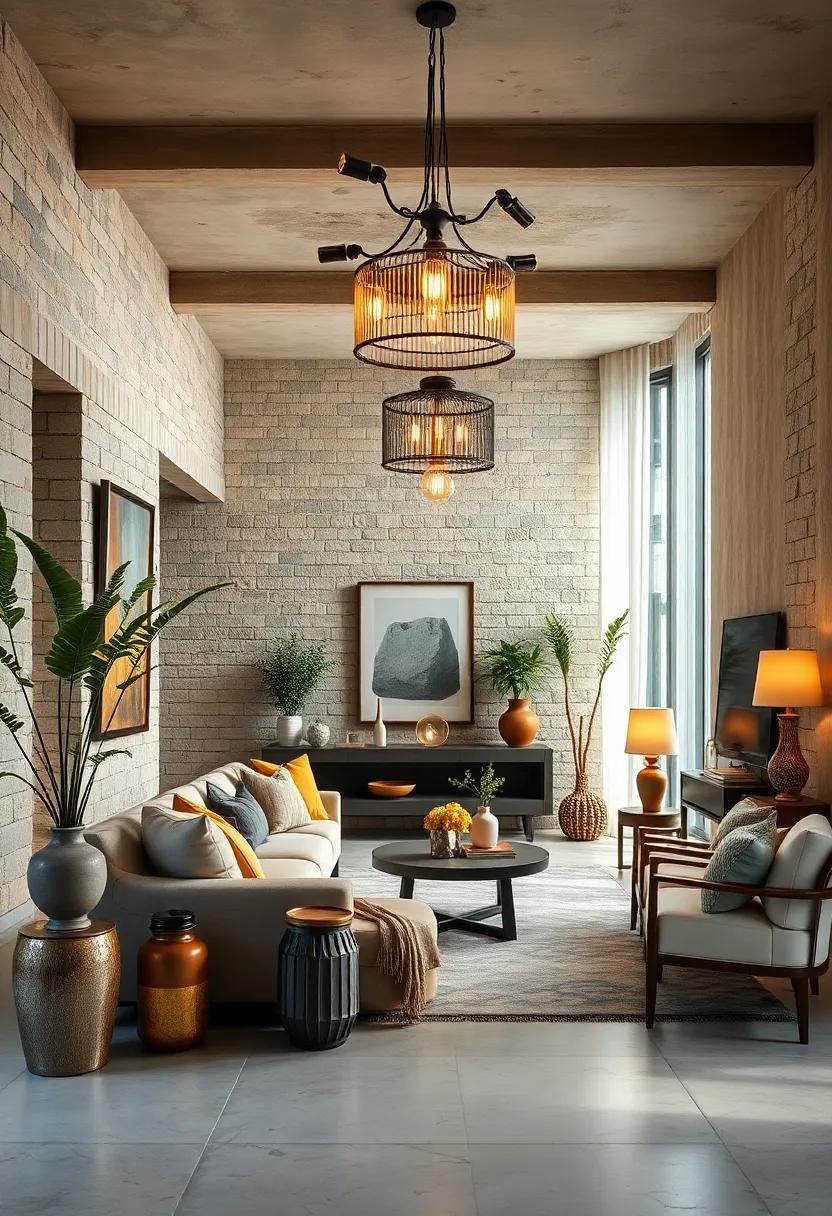 Unique lighting Fixtures:⁤ Opt​ for‌ lamps and chandeliers with varied materials​ and shapes​ to create visual dynamics
