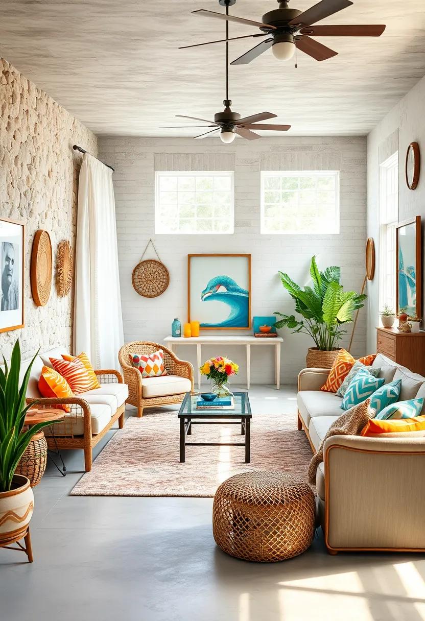 Vintage ‌Beach House: channel carefree coastal vibes⁣ through a blend of vintage beach decor and lively color accents that celebrate the ‍spirit of summer