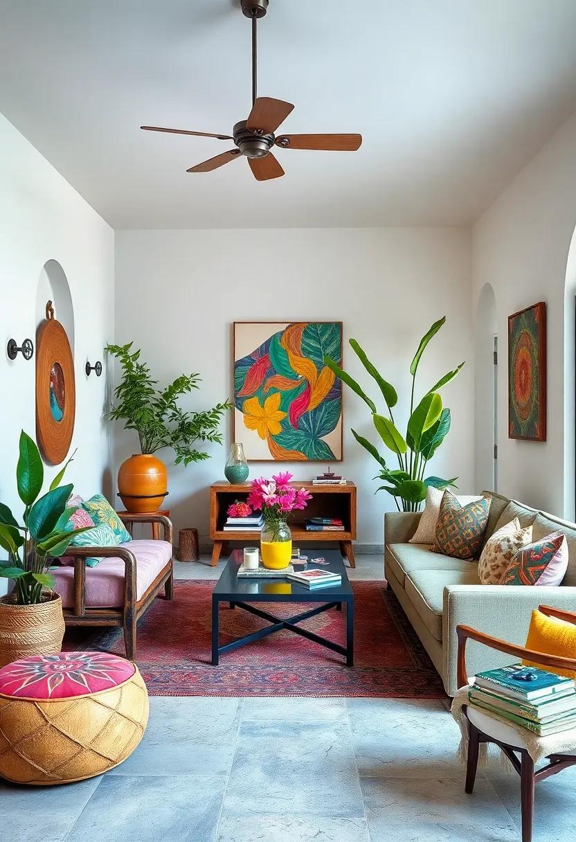 Outdoor-Inspired Living: Bring the outside in with bright colors inspired by⁣ nature, featuring elements like ⁣botanical‌ prints and natural textures ‌for a lively ambiance
