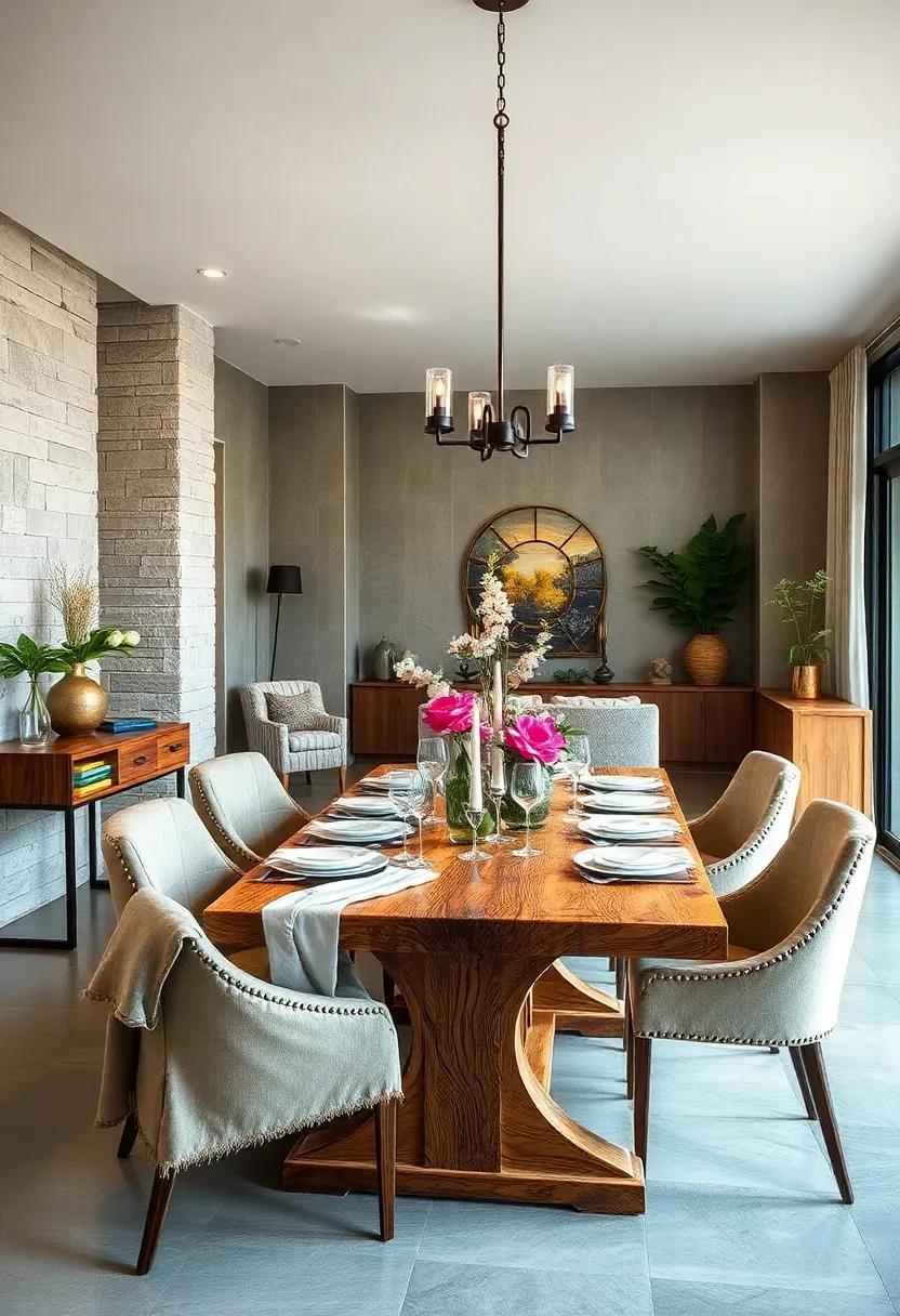 Rustic ⁢Charm: Blend⁣ rustic elements⁤ like reclaimed ‍wood tables with‍ elegant decor to create an inviting yet ⁤sophisticated dining ⁤experience