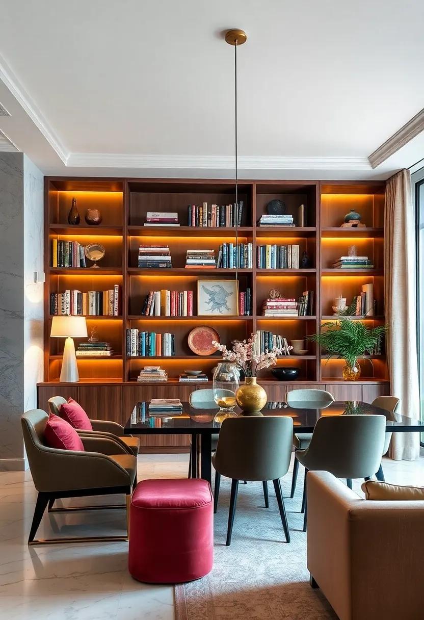 Curated Bookshelves: Create a curated bookshelf in the dining room filled with beautiful cookbooks or art ​books to provide‍ reading material and inspiration