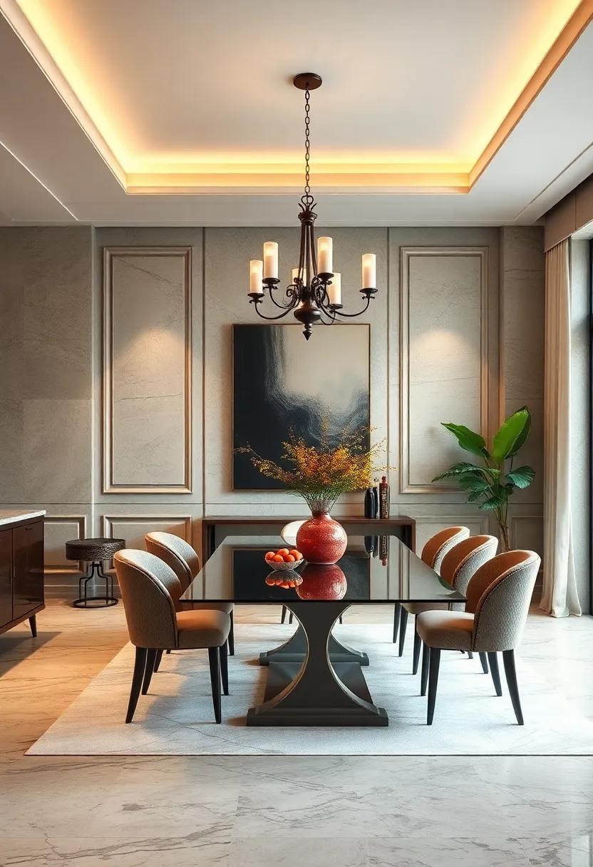 Textured Walls: Add texture through​ paneling, ​wainscoting, or ⁤textured paint to give⁤ your dining room a refined, ⁤upscale feel