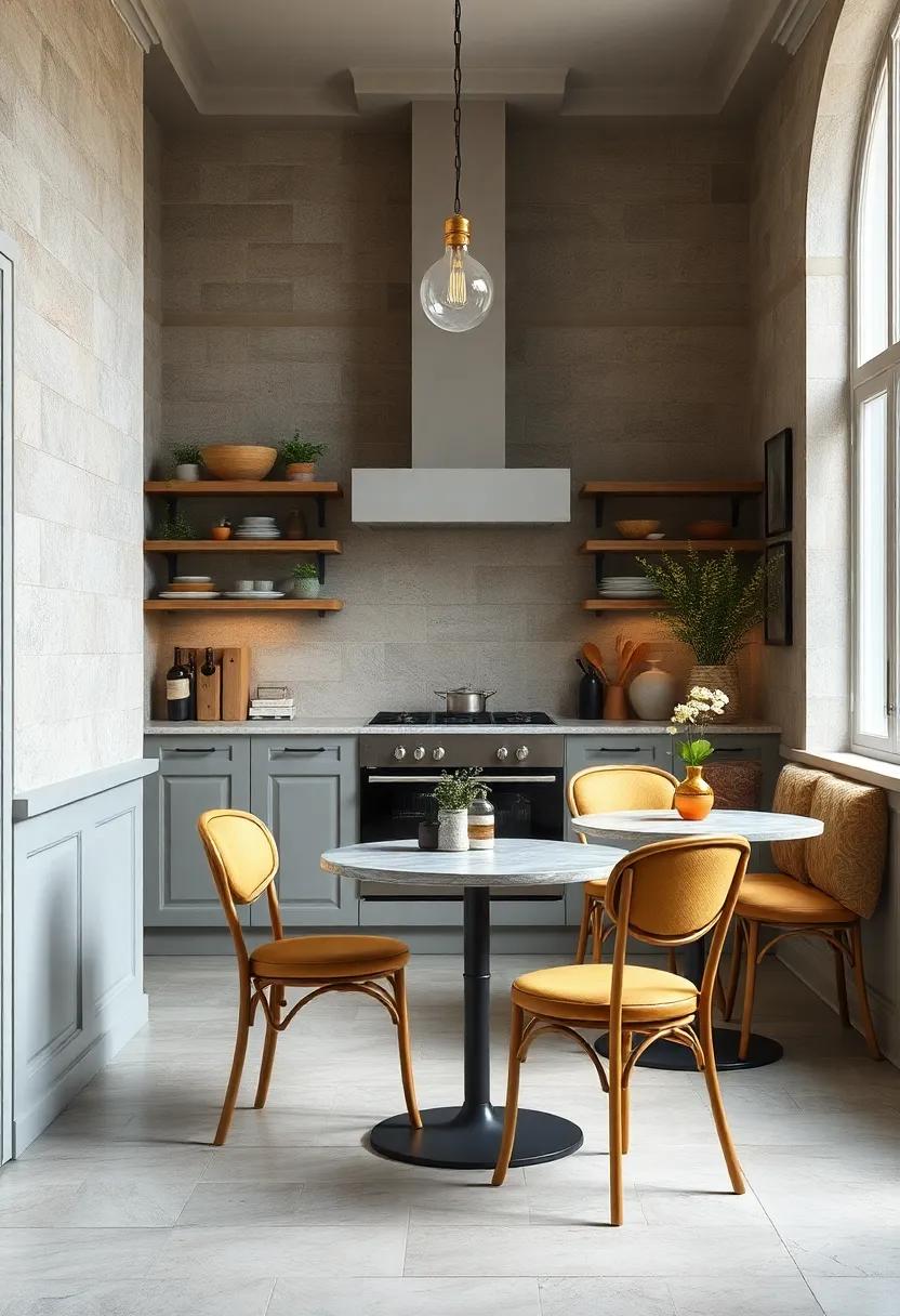 Bistro-Style Seating: ⁢Incorporate bistro-style tables⁢ and⁣ chairs‌ for an inviting⁣ dining area that encourages leisurely meals and conversations