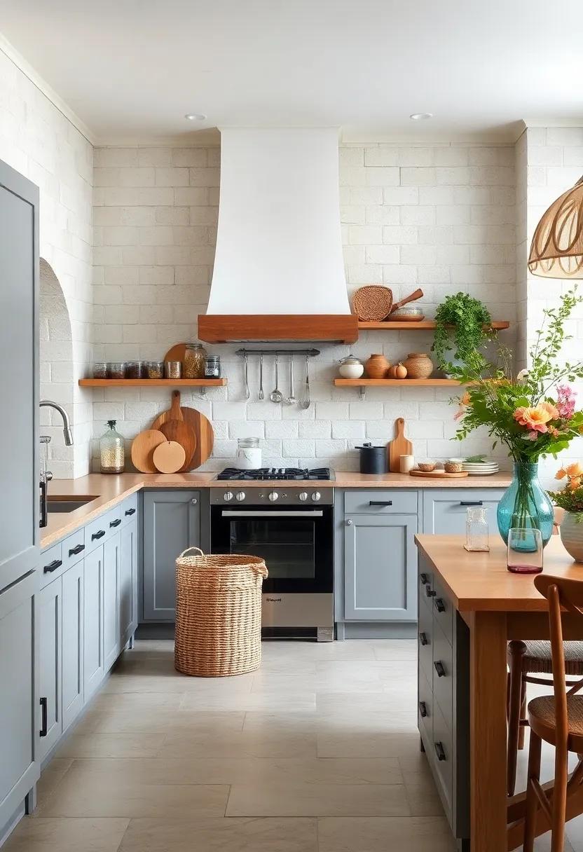 A Touch of⁣ Nature: Bring in natural ⁤elements like wooden cutting boards or​ woven baskets to ⁣evoke ‍a sense of home ‍and connection to nature