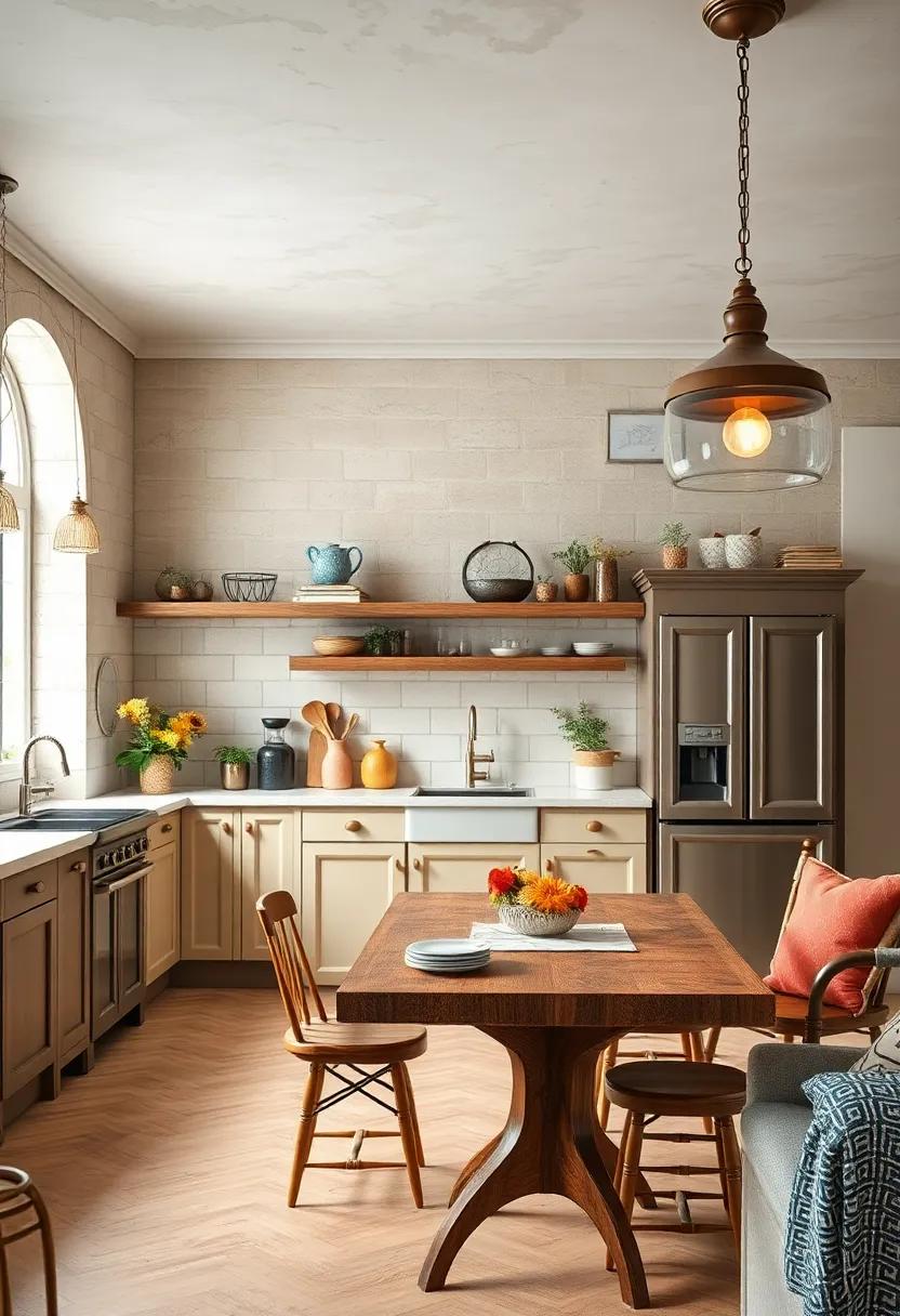 Vintage Lighting Fixtures: Illuminate your⁢ space with vintage-inspired lighting, such as pendant​ lamps or chandeliers, to ⁢enrich your‌ kitchen’s ‍ambiance