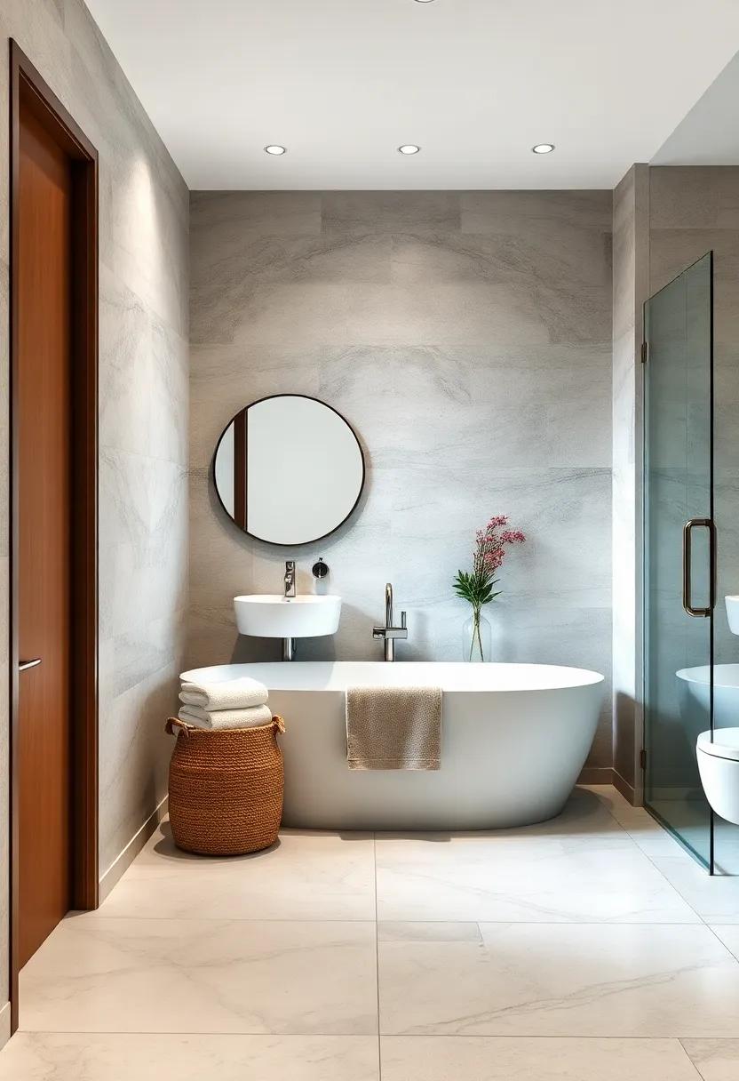 Aesthetic Storage Solutions: Use⁢ stylish baskets or decorative ⁢boxes to store bathroom essentials while enhancing the overall aesthetics of the room
