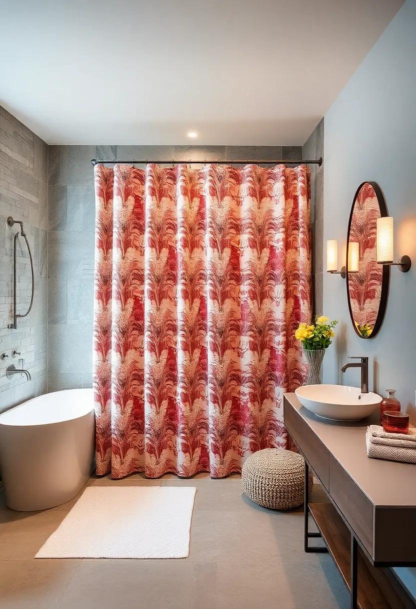 chic Shower Curtains: Opt for a bold-patterned or elegantly textured shower curtain that⁣ can dramatically alter the⁢ bathroom's aesthetic while serving a practical purpose