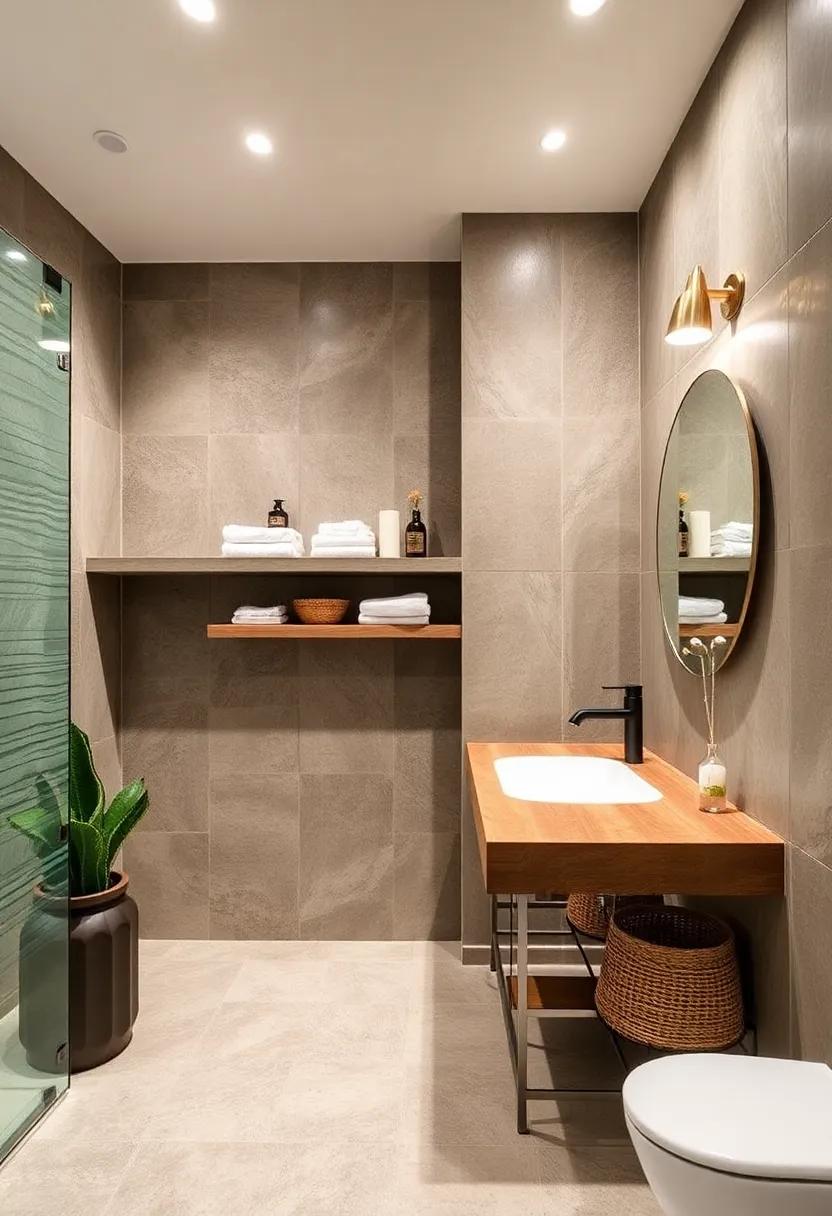 Custom ⁣Shelving Solutions: Install​ open shelves to display decorative items, folded towels, and toiletries, promoting both style and organization in a smaller space