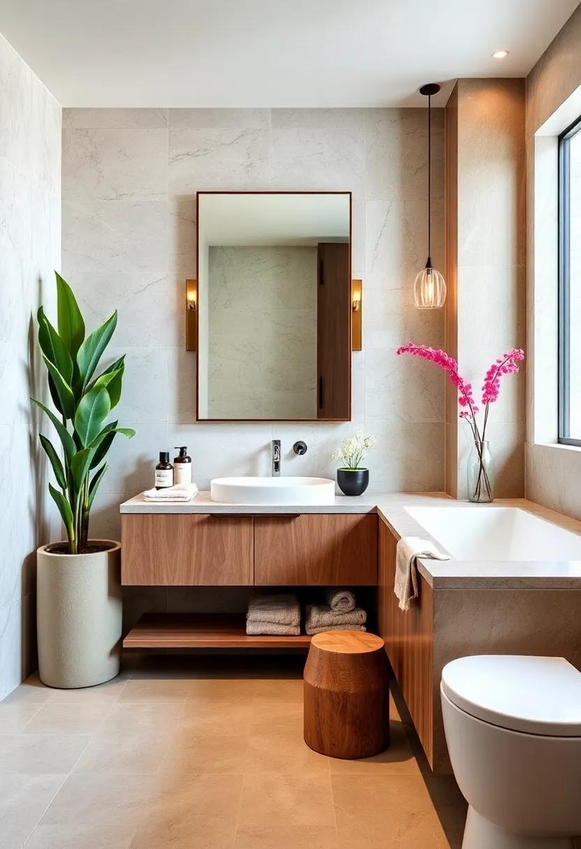 Natural⁤ Stone Features: Integrate​ natural⁤ stone elements, such as marble or slate, ‍into countertops or tile to create a timeless and elegant ambiance
