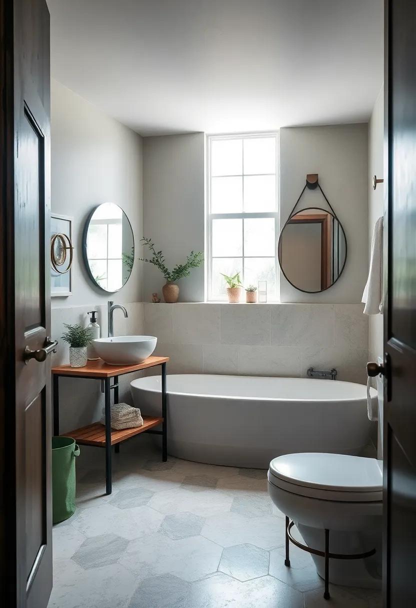 Vintage⁣ Accents: Infuse nostalgia by ​introducing vintage décor elements like apothecary​ jars or antique mirrors that ⁣lend a unique charm to your guest bathroom