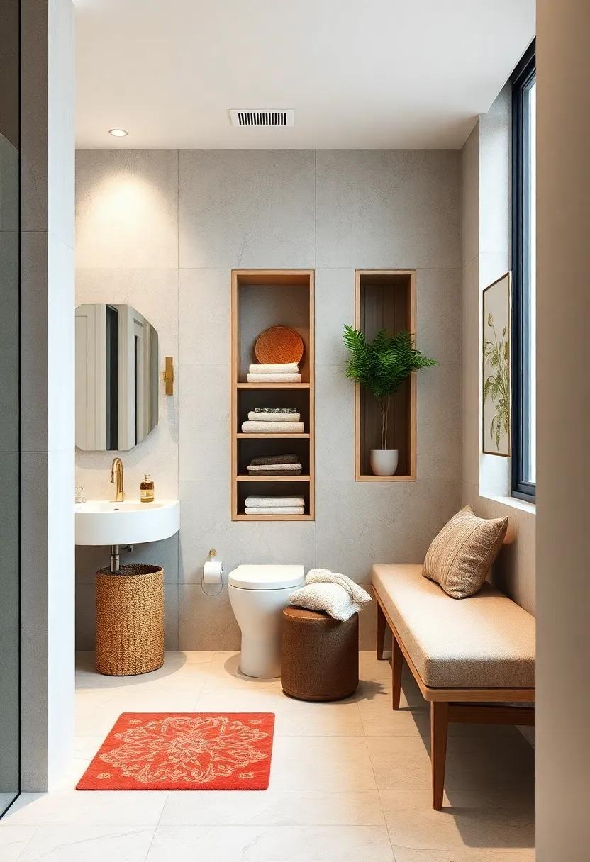 Hidden Hampers: Use cabinets or benches with hidden hampers for convenient storage that keeps dirty clothes‍ out ⁢of sight