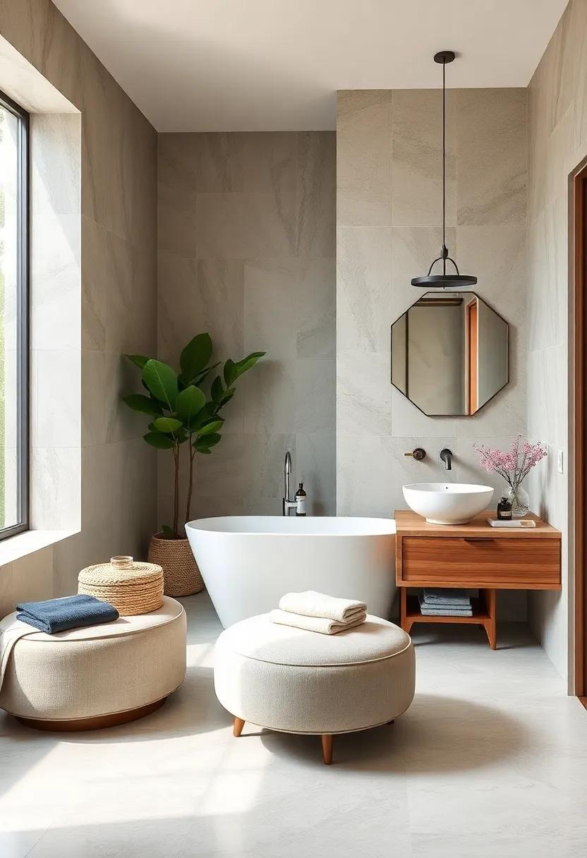 Multi-Functional Furniture: embrace ottomans or stools ‌that double as storage for towels and toiletries, making every piece of‍ furniture work harder