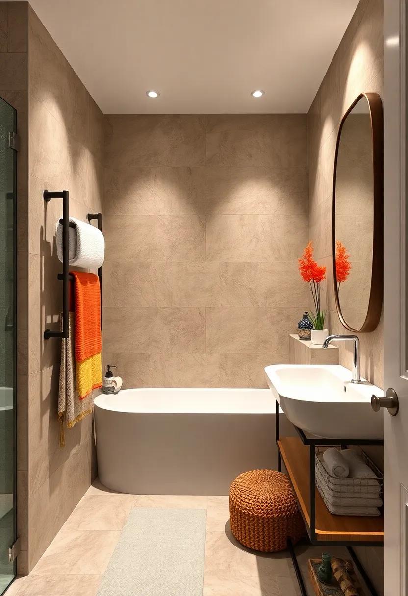 Vertical towel racks: Install vertical⁣ towel racks to maximize⁣ wall ‍space and keep towels easily accessible yet organized