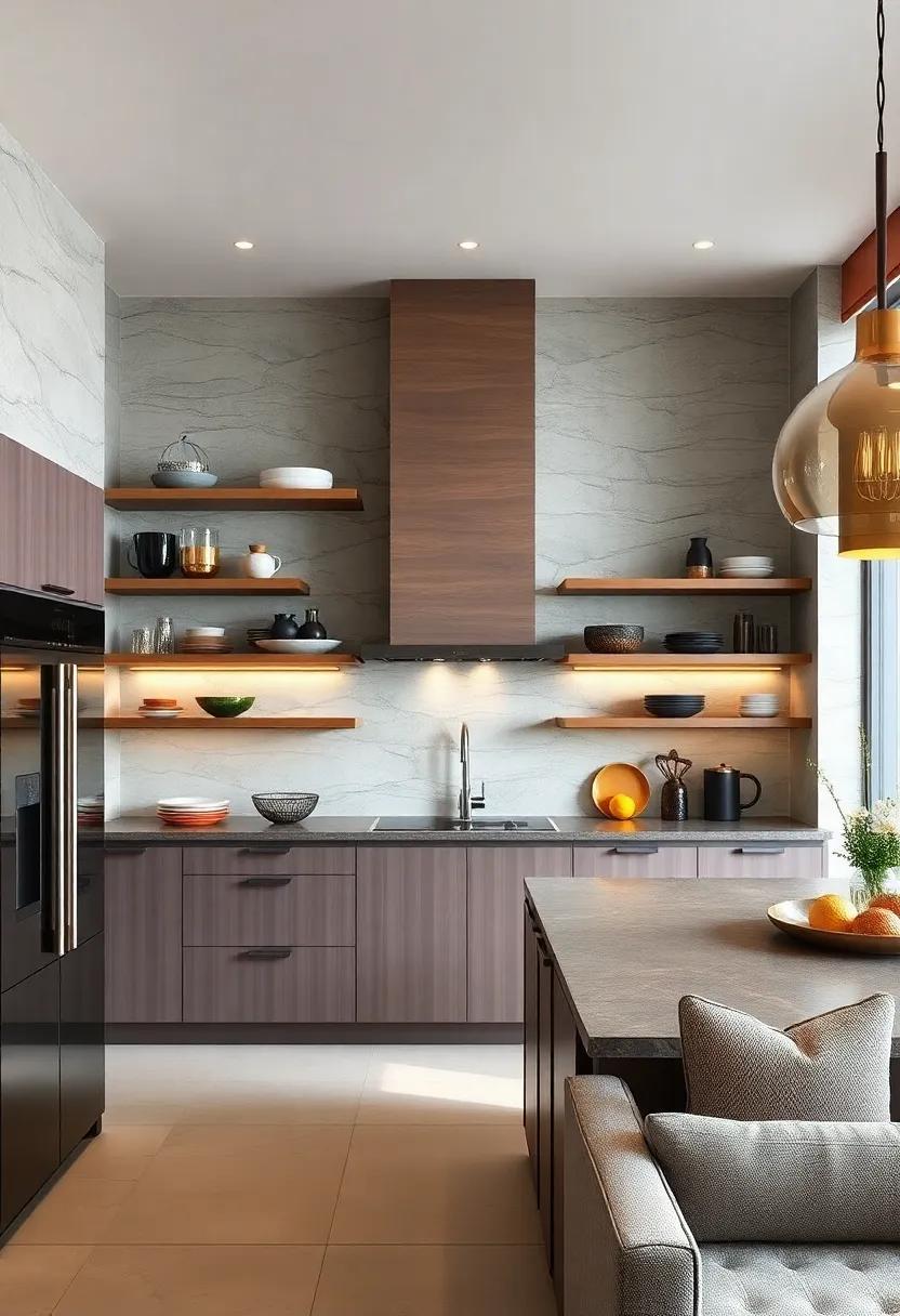 Contrasting Finishes: Use a ⁤mix of matte and ‍glossy finishes in your shelving to create depth ​and interest in your kitchen decor