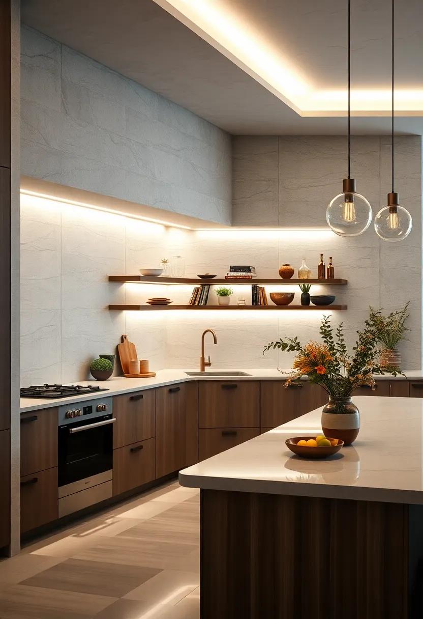 Layered ‌Lighting: Install ‌under-shelf⁢ lighting to showcase your​ items while adding warmth and brilliance to your ‌kitchen space