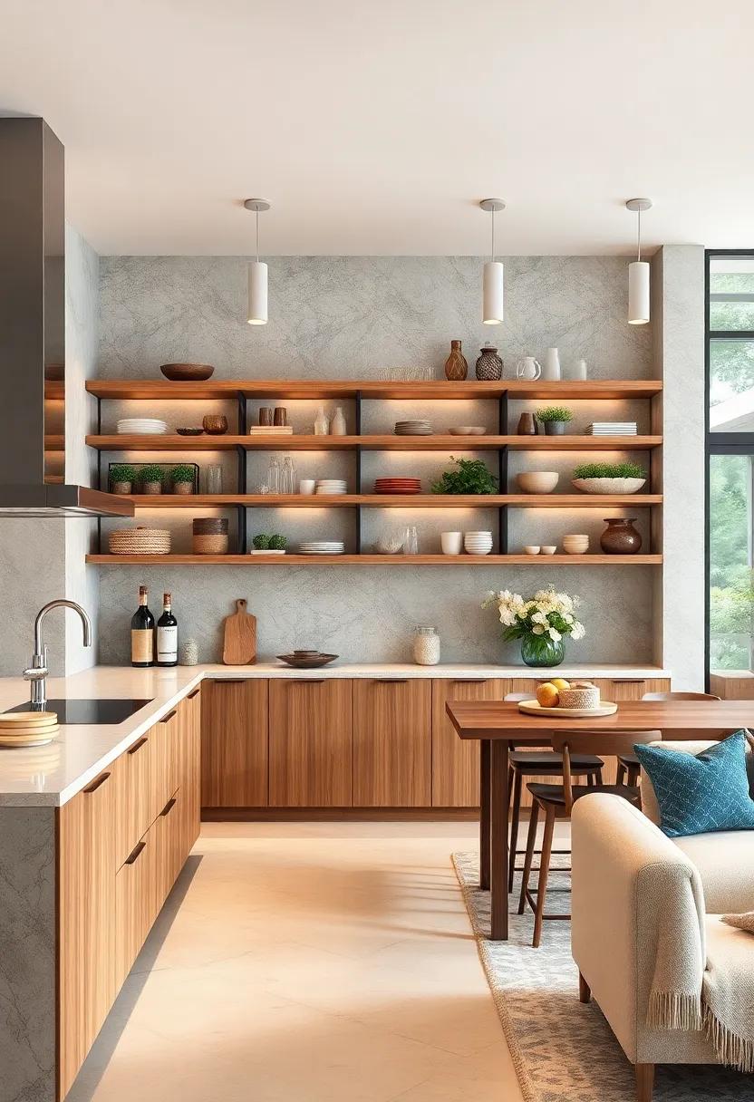 Scaled Heights: vary shelf ‌heights to ⁢accommodate different ⁢item‍ sizes⁤ and create an intriguing visual rhythm ‍in your kitchen